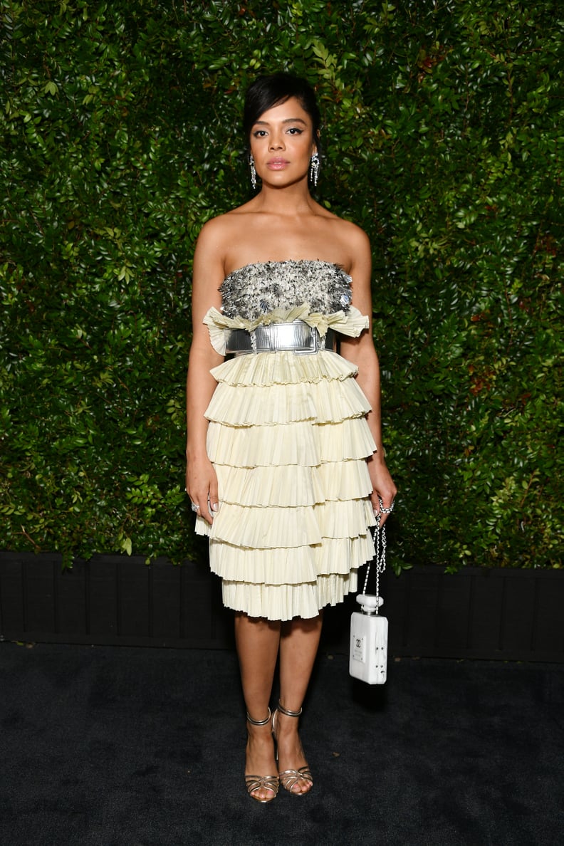 Tessa Thompson at the 2019 Chanel and Charles Finch Pre-Oscars Dinner