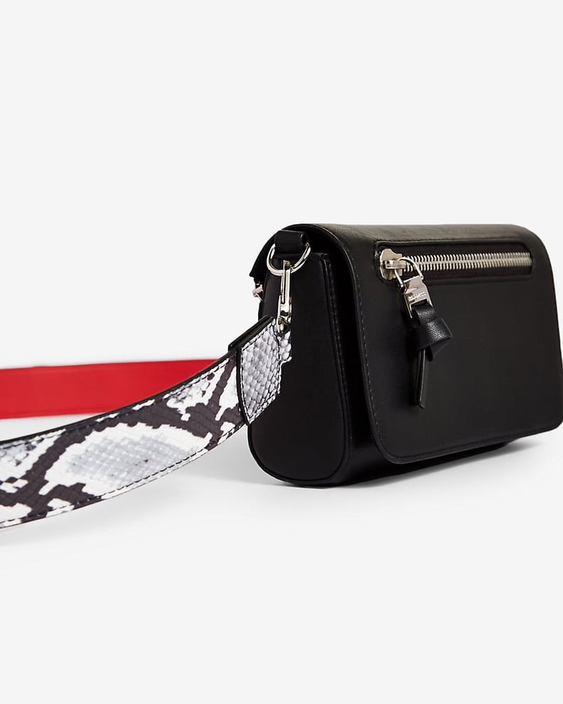 Express Snake-Print Crossbody Strap