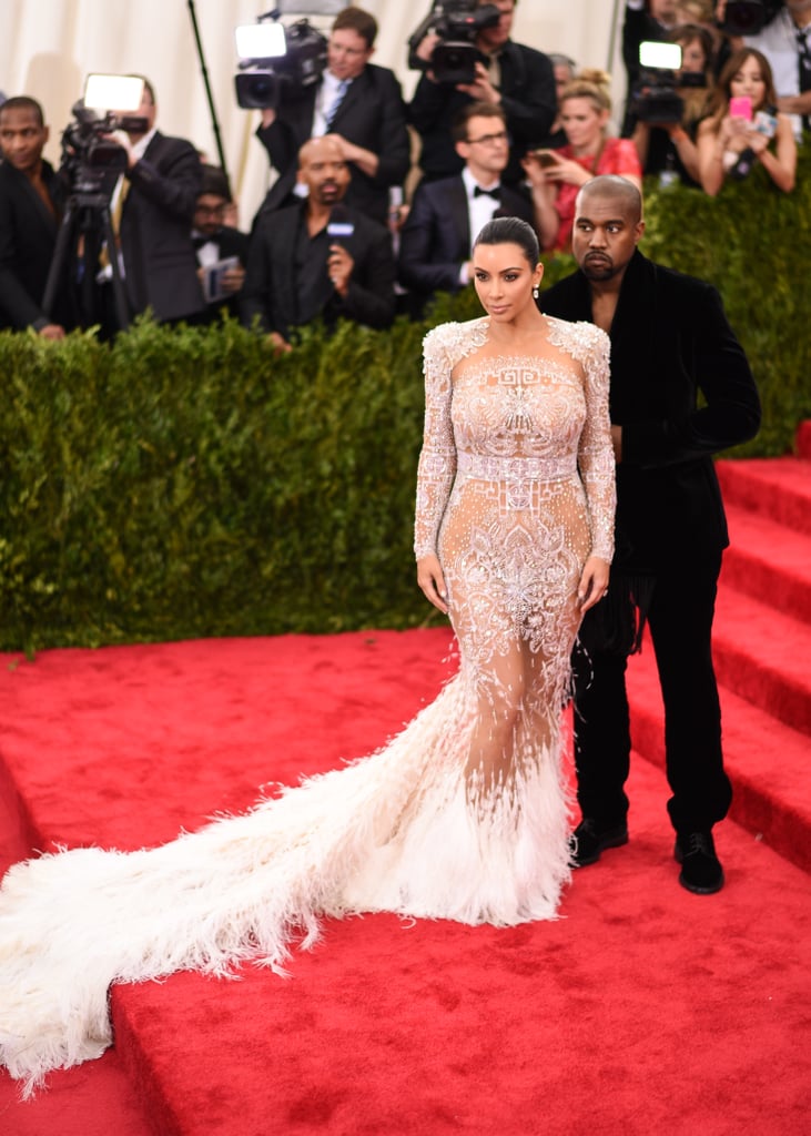 Kim Kardashian and Kanye West at the Met Gala in 2015