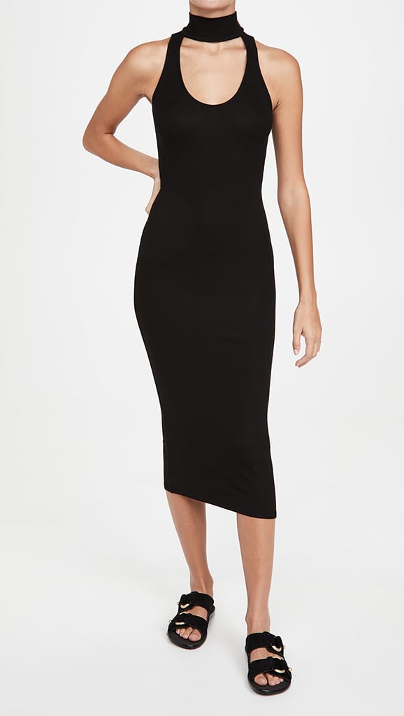 Enza Costa Mock Neck Sleeveless Midi Dress