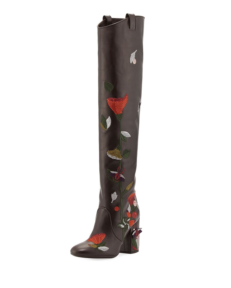 Laurence Dacade Silas Embroidered Leather Knee Boot