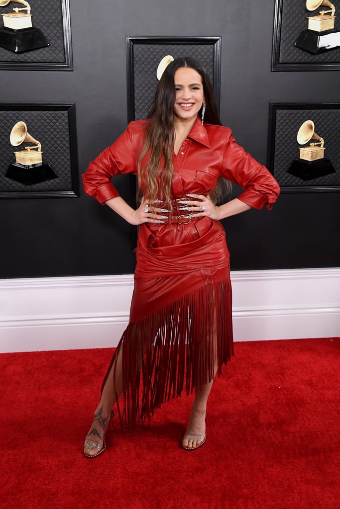 Rosalía's Razor-Sharp Bejeweled Nail Art at the Grammys 2020