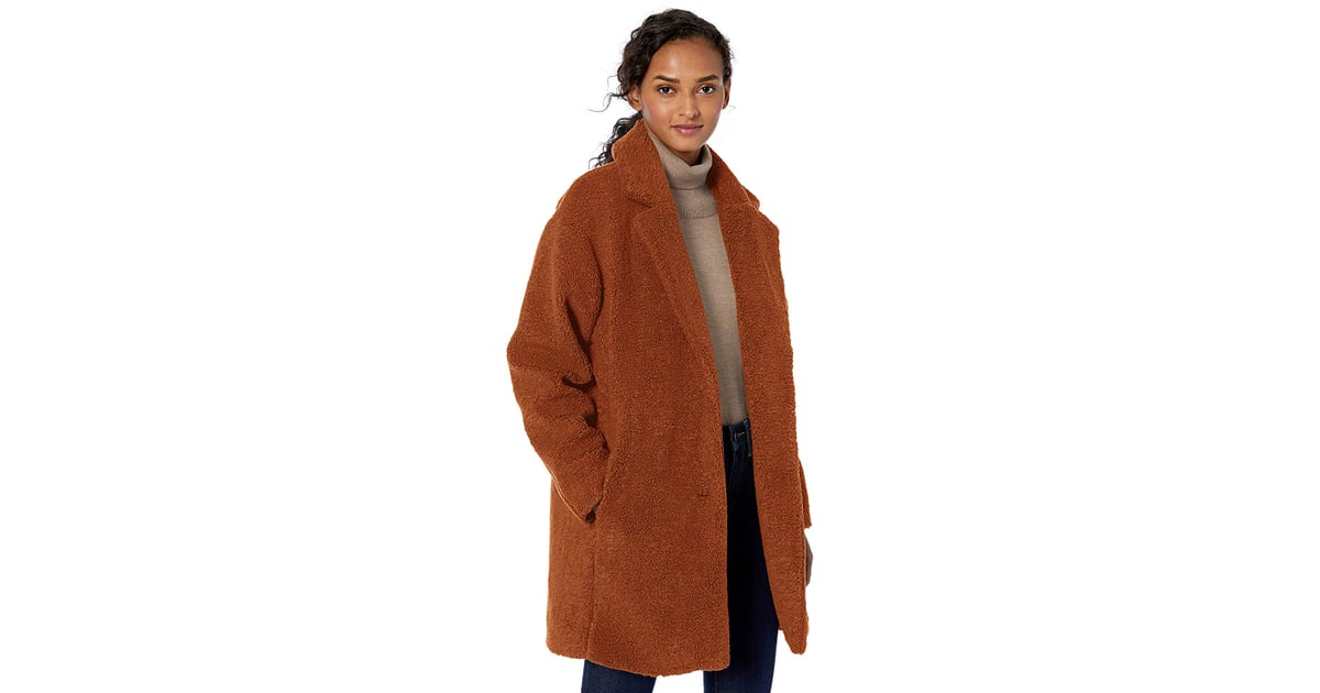 Daily Ritual Women's Teddy Bear Fleece Lapel Coat | Affordable Teddy ...