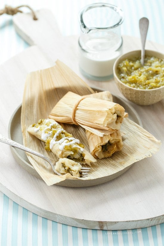 Roasted Poblano and Cheese Tamales