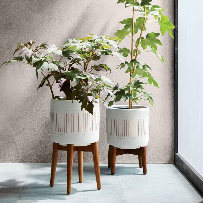 West Elm Wooden Planter