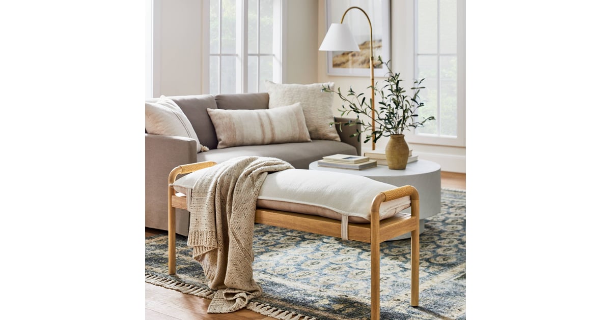 An Accent Piece Threshold designed with Studio McGee Ventura Bench