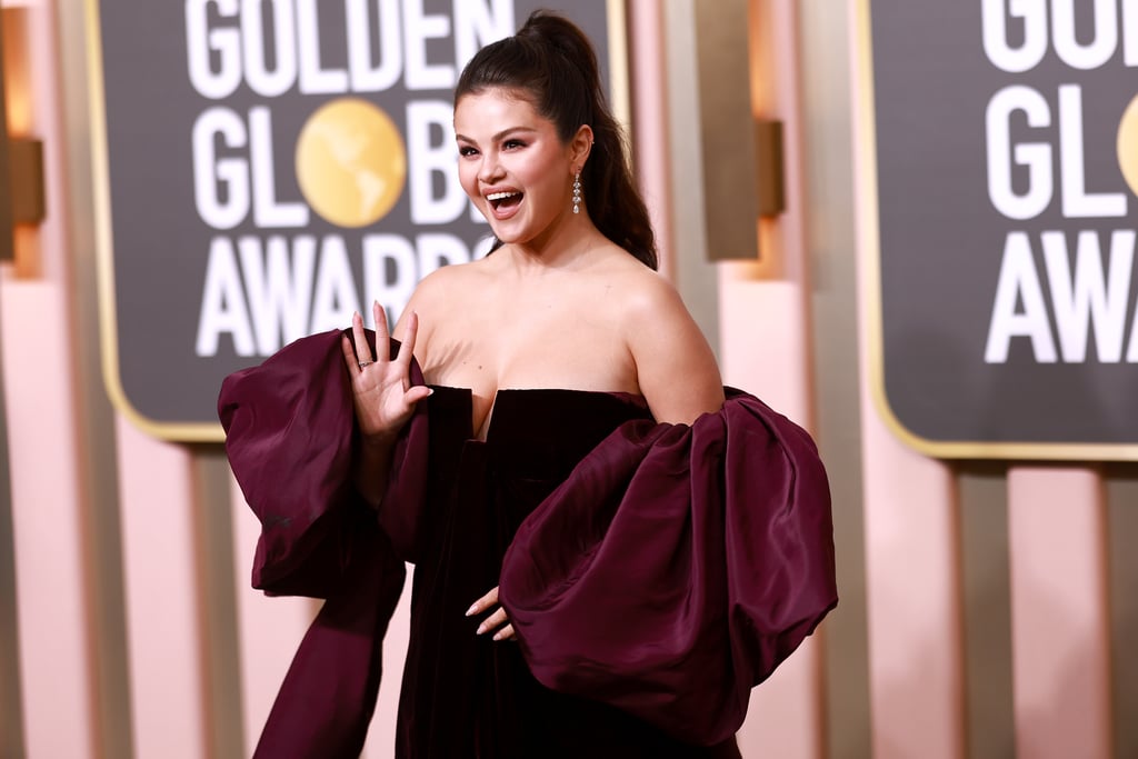 Selena Gomez's Crystal Nails at the 2023 Golden Globes