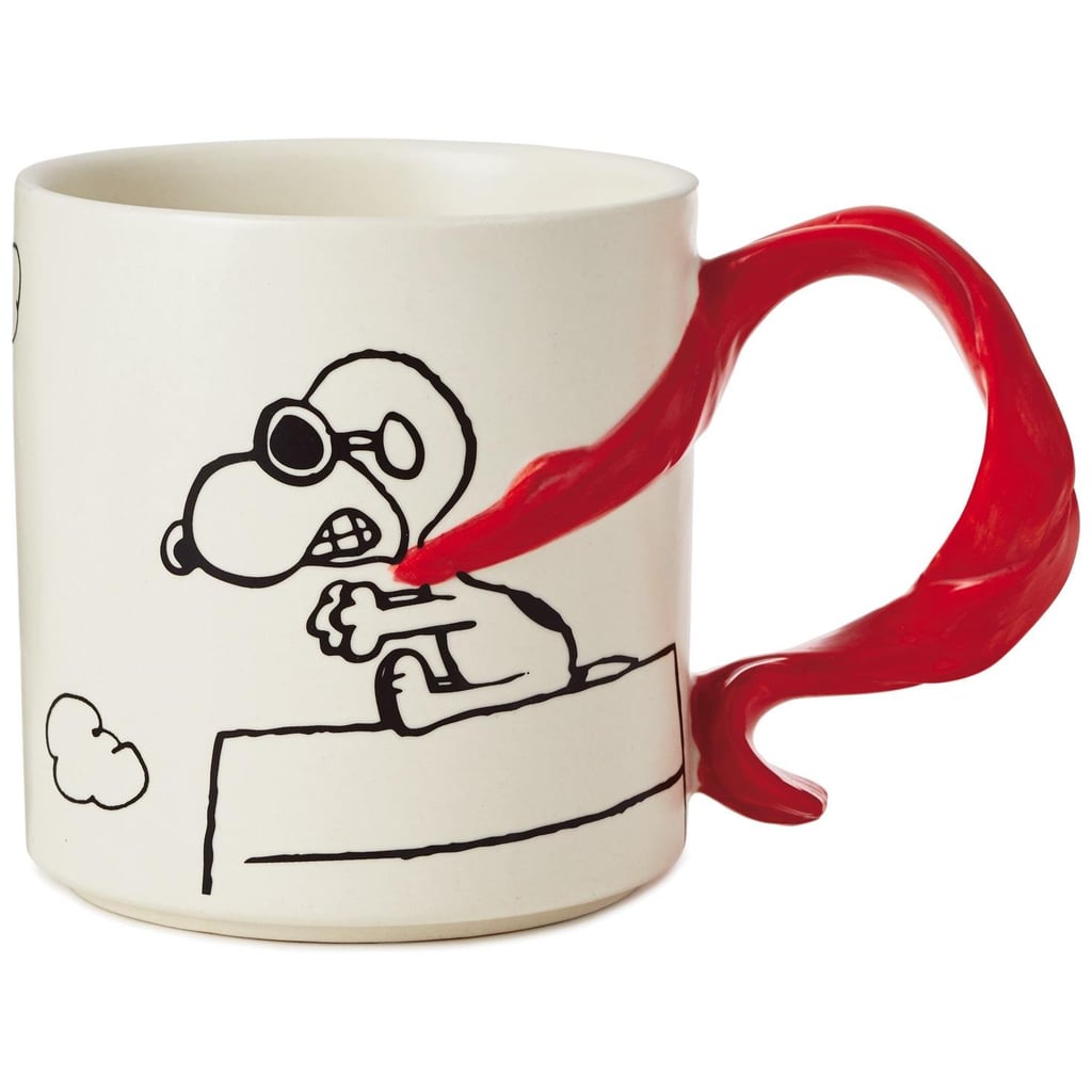 Hallmark Peanuts Snoopy Flying Ace With Scarf Handle Mug