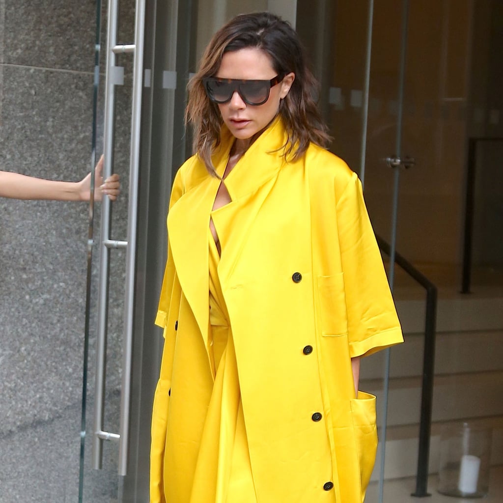 Victoria Beckham Wearing Yellow June 2016 | POPSUGAR Fashion