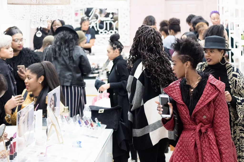 "We thought that we deserved to have a space that was welcoming and inviting, that had the energy where women of color could just feel disarmed and truly experience beauty not just as a transactional experience, but something that could be fun," Amaya said. "[We wanted] somewhere that you could come network and meet people, learn something — we wanted it to be more than what was out there." 
"We thought that we deserved to have a space that was welcoming and inviting, that had the energy where women of color could just feel disarmed . . . "
She continued, "I think we took it a step further than just saying, 'Come here and shop for your products.' We also made it more about community and affirming who we are as Black women." Of course, with so much of the business's lifeline being the in-store customer experience, it would be crazy to think that the boutique, much like tons of other small businesses, hasn't been hit hard by the recent spread of COVID-19 in the US. The ladies mentioned that they've seen a significant decrease in revenue since March because of the amount of foot traffic they've lost because of D.C.'s shutdown.
"It's definitely been something that's been pretty devastating to the bottom line," Amaya said. "From the beginning we started quickly pivoting, trying to figure out ways to expand our online presence, to bring more awareness to the business despite COVID-19 and despite what's going." It was a hard pivot, but they've made it work. Over the last few months, they've hosted a series of Instagram Live happy hours, virtual shopping events, and fireside chats with Black beauty founders and experts.
For now, you can still shop from both Marjani and Product Junkie online, though the store also has special "COVID hours" where customers can pick up orders in person from 3PM to 6PM on weekends. Additionally, the co-op has started a GoFundMe where those interested can donate money to help keep the store open as it bounces back from a temporary closure. But those are just the ways that you can monetarily support The Brown Beauty Co-op, as they both mentioned that supporting Black-owned businesses is about more than just buying products. 
"There's a lot of free ways to help Black businesses. Go on Yelp, review a business and give them good reviews, recommend them to your friends, do a little bit of the extra legwork to figure out if there's a Black alternative that you can purchase instead of going into convenience stores. Actively support these Black-owned businesses as much as you support these white-owned businesses." To add, supporting these businesses is an act that should be sustained and shouldn't only happen as a result of online activism.
The ladies continued, "As a community, rallying around these businesses and figuring out how to support them are good ways to sustain this movement."