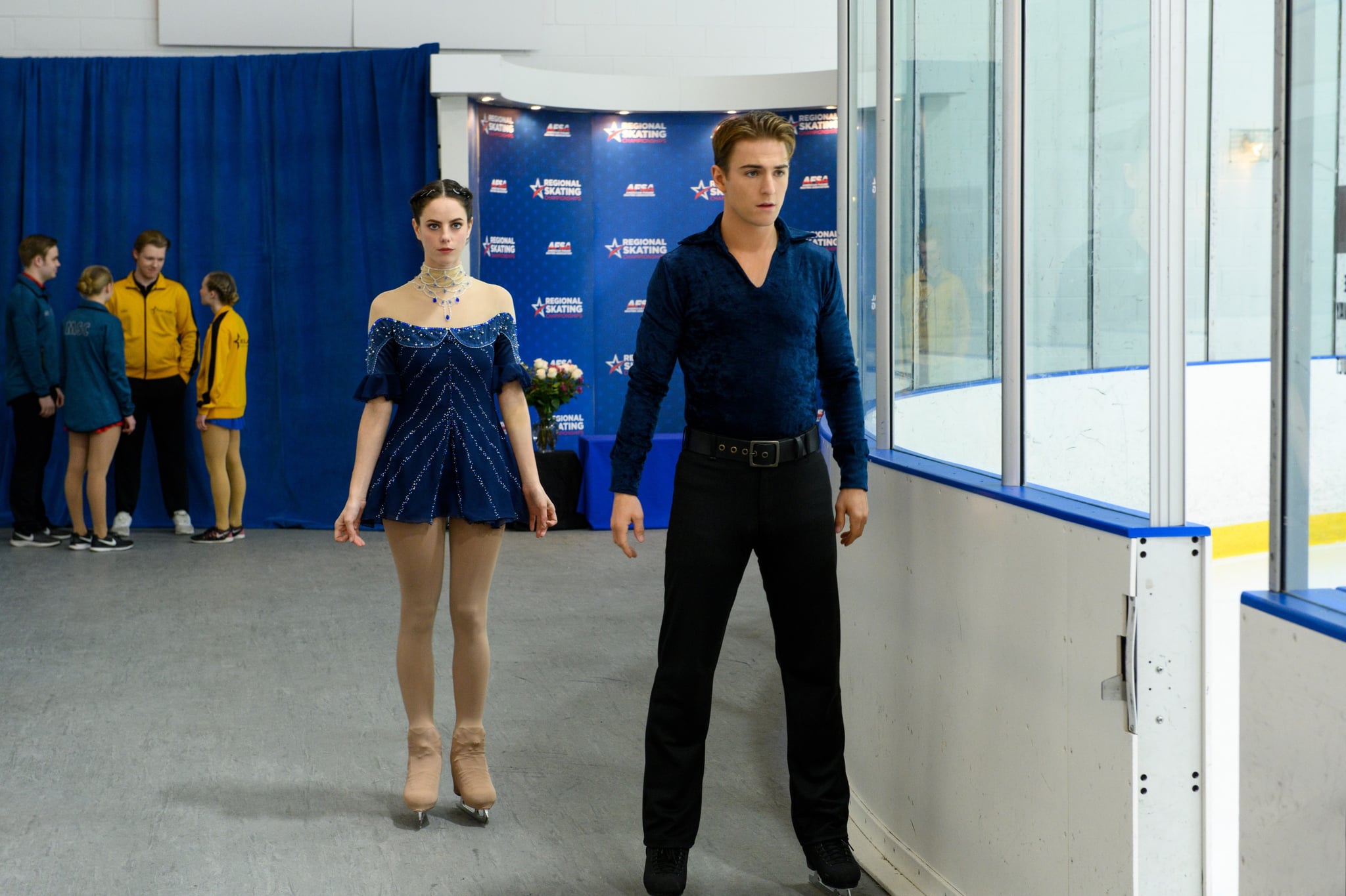 SPINNING OUT, from left: Kaya Scodelario, Evan Roderick, 'Healing Times May Vary', (Season 1, ep. 107, aired Jan. 1, 2020). photo: Christos Kalohoridis / Netflix / Courtesy Everett Collection