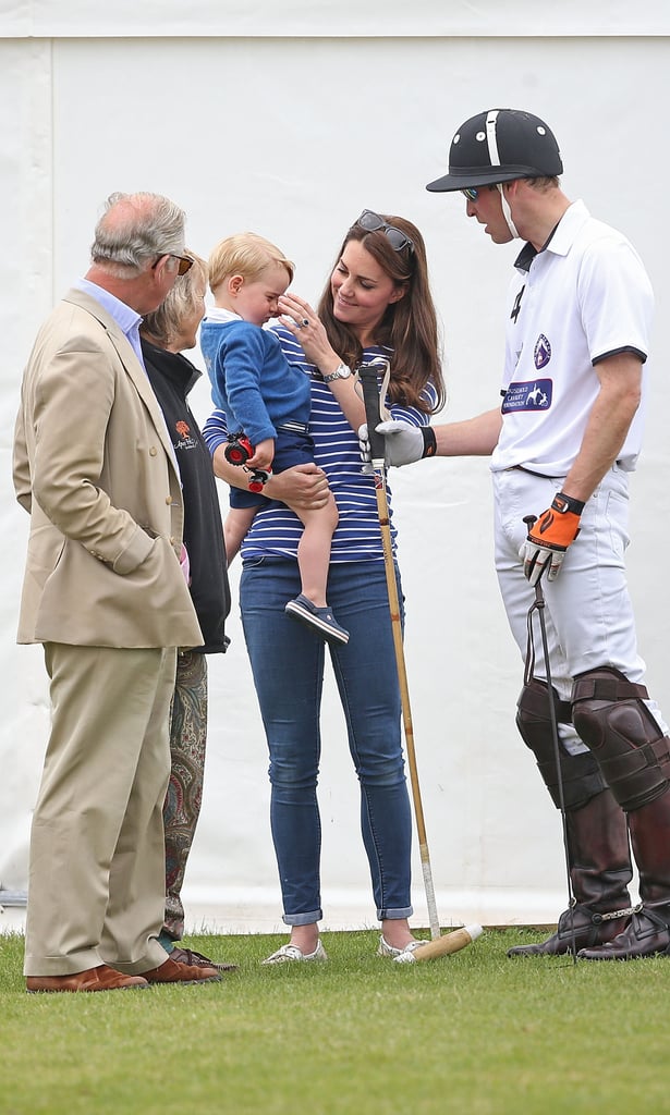 Prince George and Kate Middleton at Polo Match in June 2015