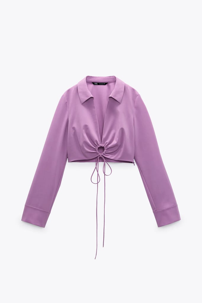 For Date Night: Ring Detail Crop Shirt