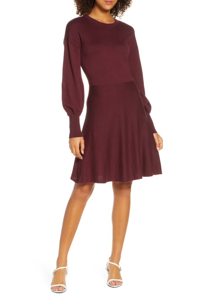 French Connection Orla Fit & Flare Sweater Dress