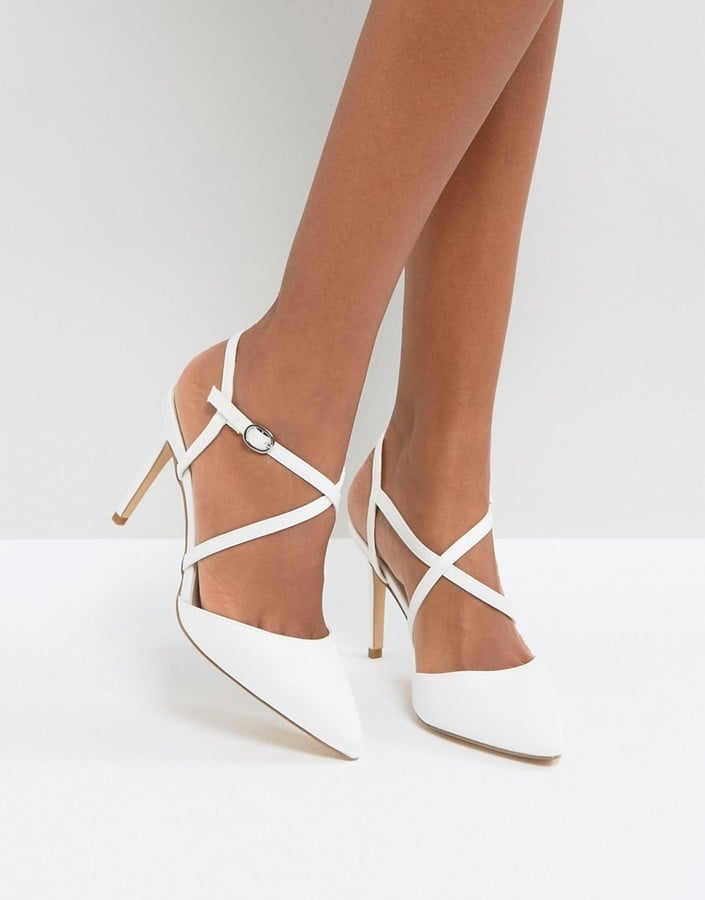 new look white high heels