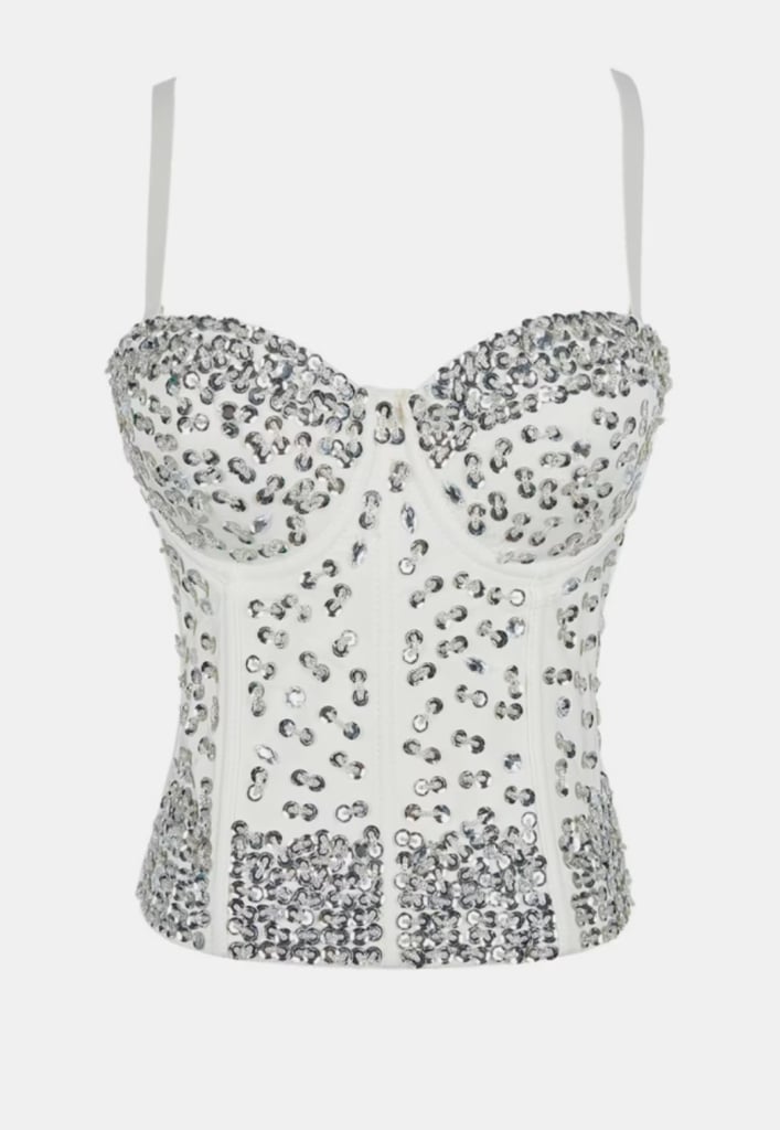 AlphaChick Sequined Bustier