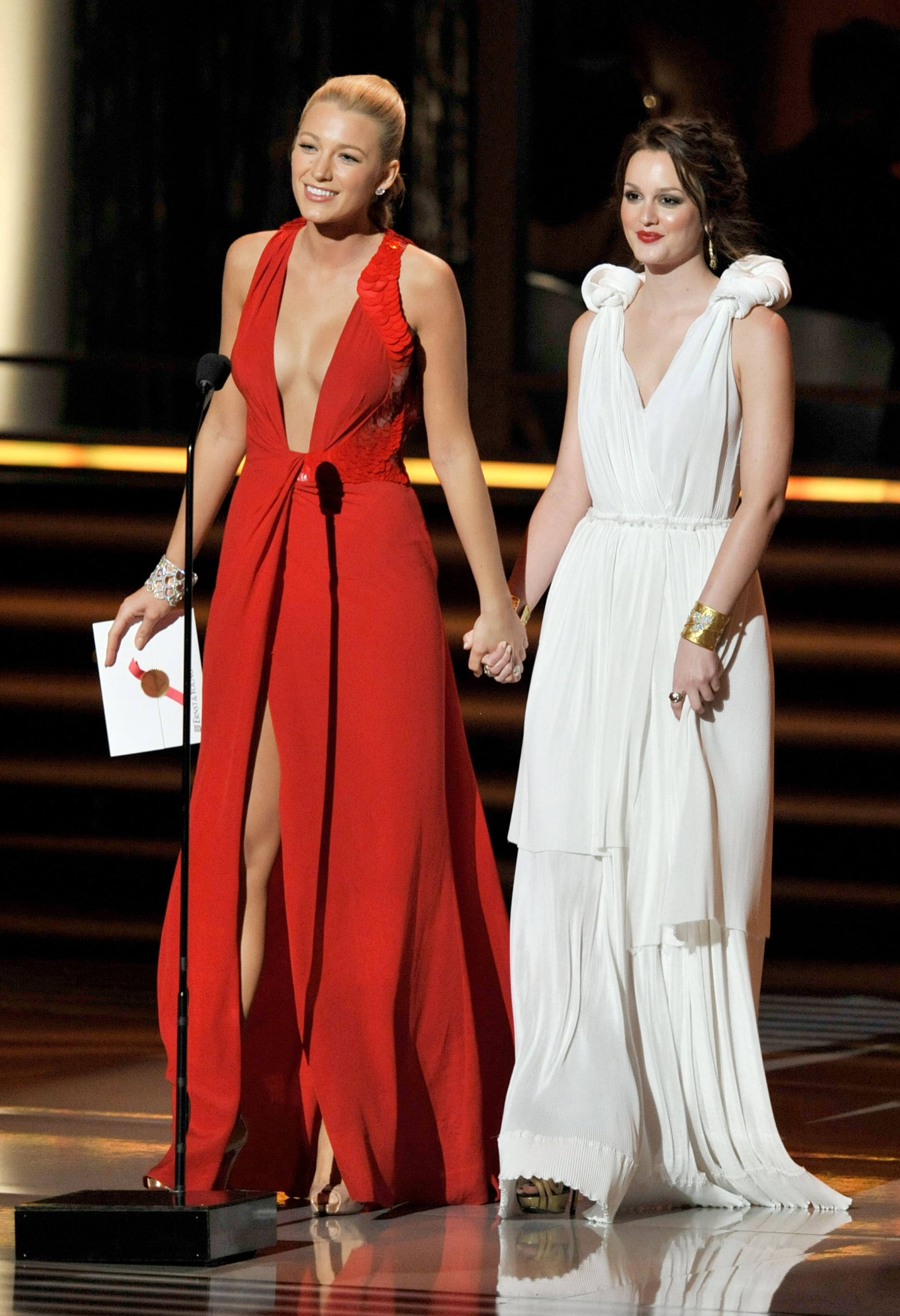 Blake Lively and Leighton Meester at the 2009 Emmy Awards