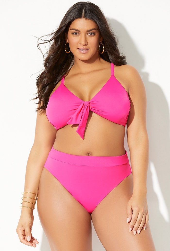 Swimsuits For All Mentor Fuchsia High-Waisted Bikini