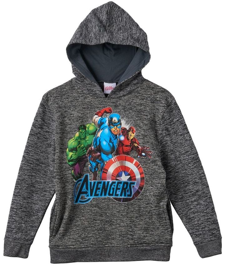 Marvel Avengers Hulk, Captain America, and Iron Man Fleece-Lined Hoodie