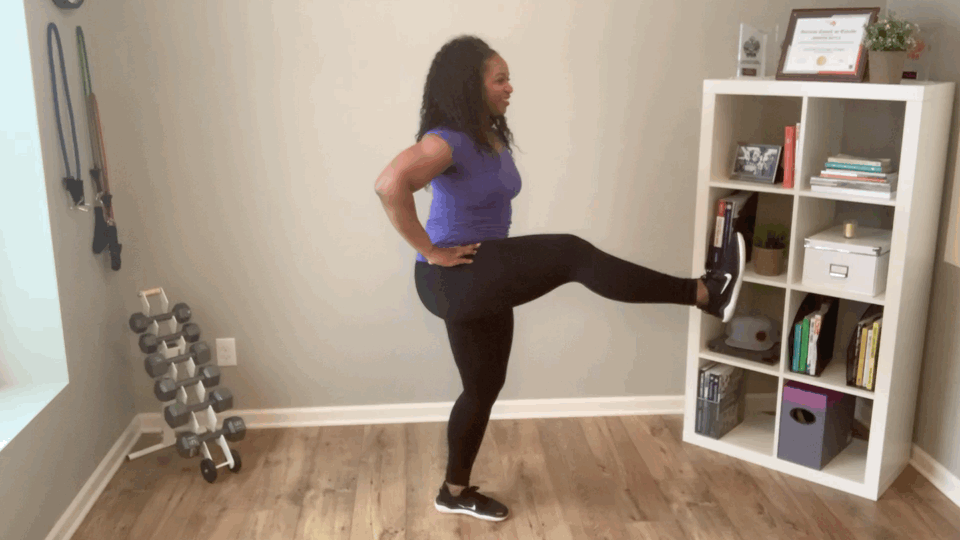 Dynamic Leg Swing This 20 Minute Mobility Workout Will Leave You Feeling Brand New POPSUGAR Fitness Photo 6