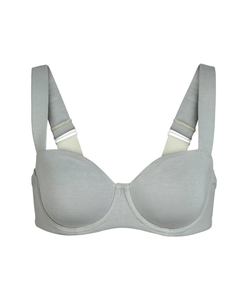 Skims Cotton Balconette Bra in Mineral