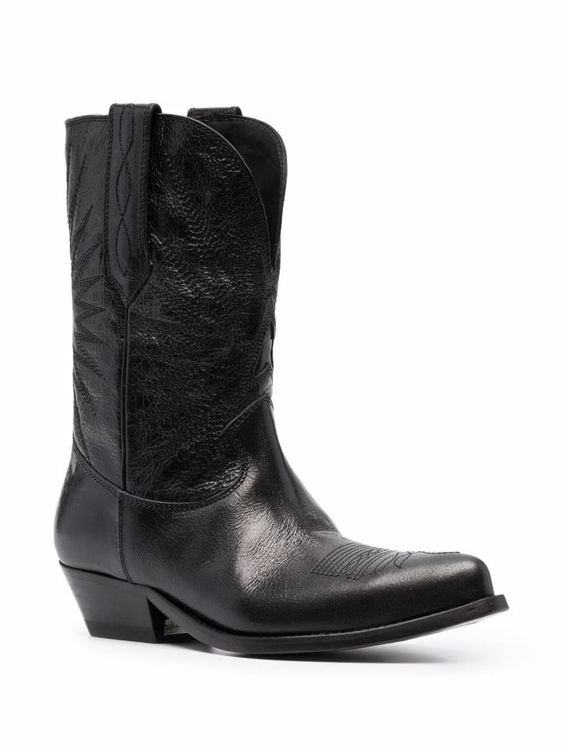 Mid Calf Cowboy Boots: Golden Goose Wish Star Low Boots