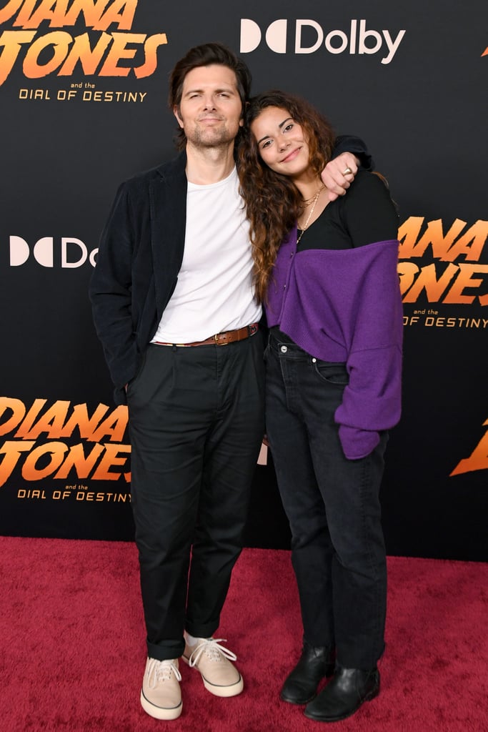 Adam Scott Brings Daughter Frankie to Indiana Jones Premiere