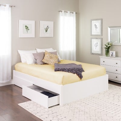 Prepac Select 4 - Post Platform Bed With 4 Drawers