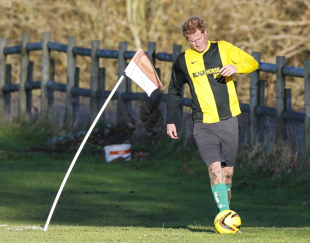 Prince Harry Playing Soccer on Christmas Eve 2014
