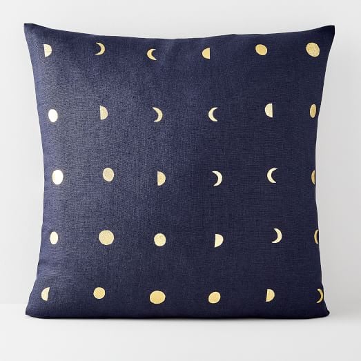 Flax and Symbol Moon Phases Pillow Cover
