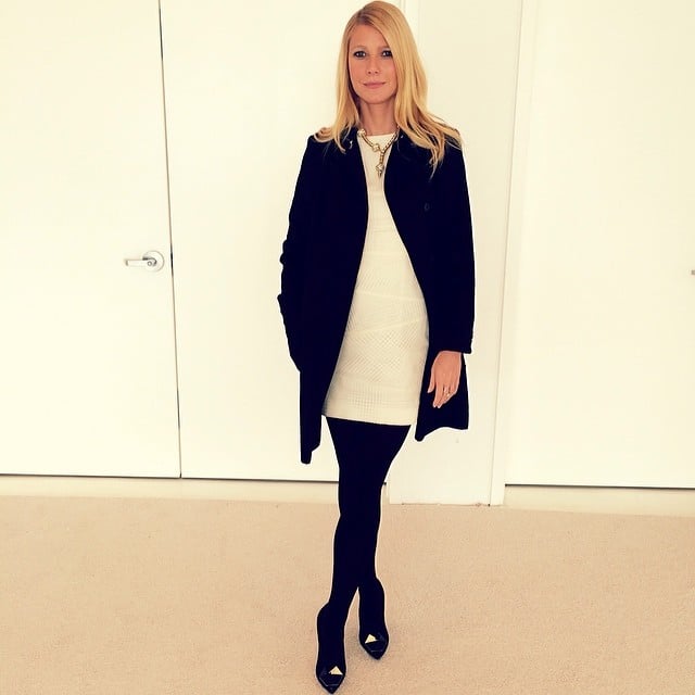 Gwyneth Paltrow posed in her new Hugo Boss ensemble before attending the brand's runway show during NYFW.
Source: Instagram user gwynethpaltrow