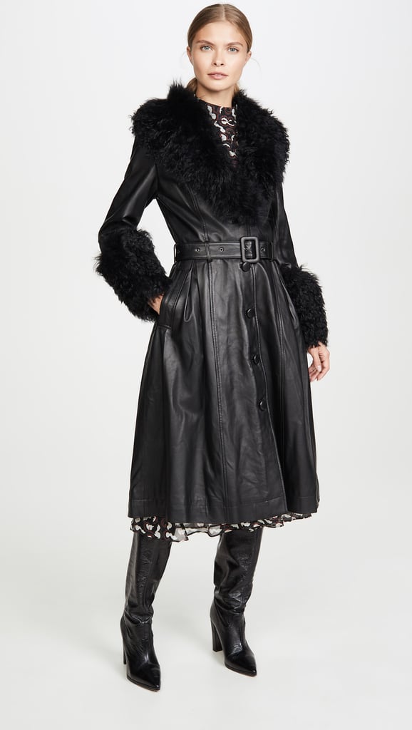 Saks Potts Foxy Shearling Belted Coat | The Best Statement Coats in ...