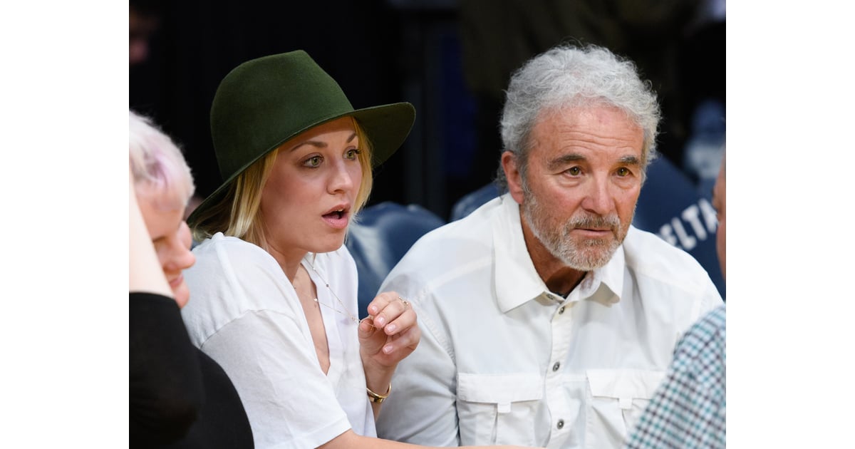Kaley Cuoco and Her Dad at a Basketball Game in LA 2016 POPSUGAR