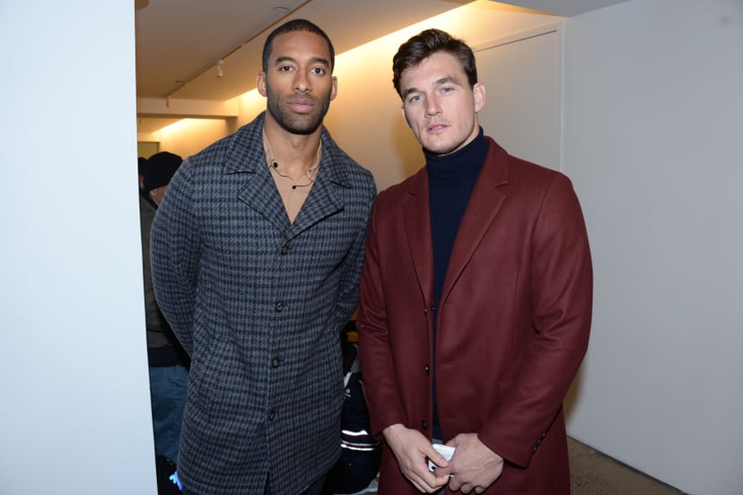 NEW YORK, NY - FEBRUARY 9: Matt James and Tyler Cameron attend The Blonds A/W 20 Fashion Show on February 9, 2020 at Spring Studios in New York City. (Photo by Paul Bruinooge/Patrick McMullan via Getty Images)