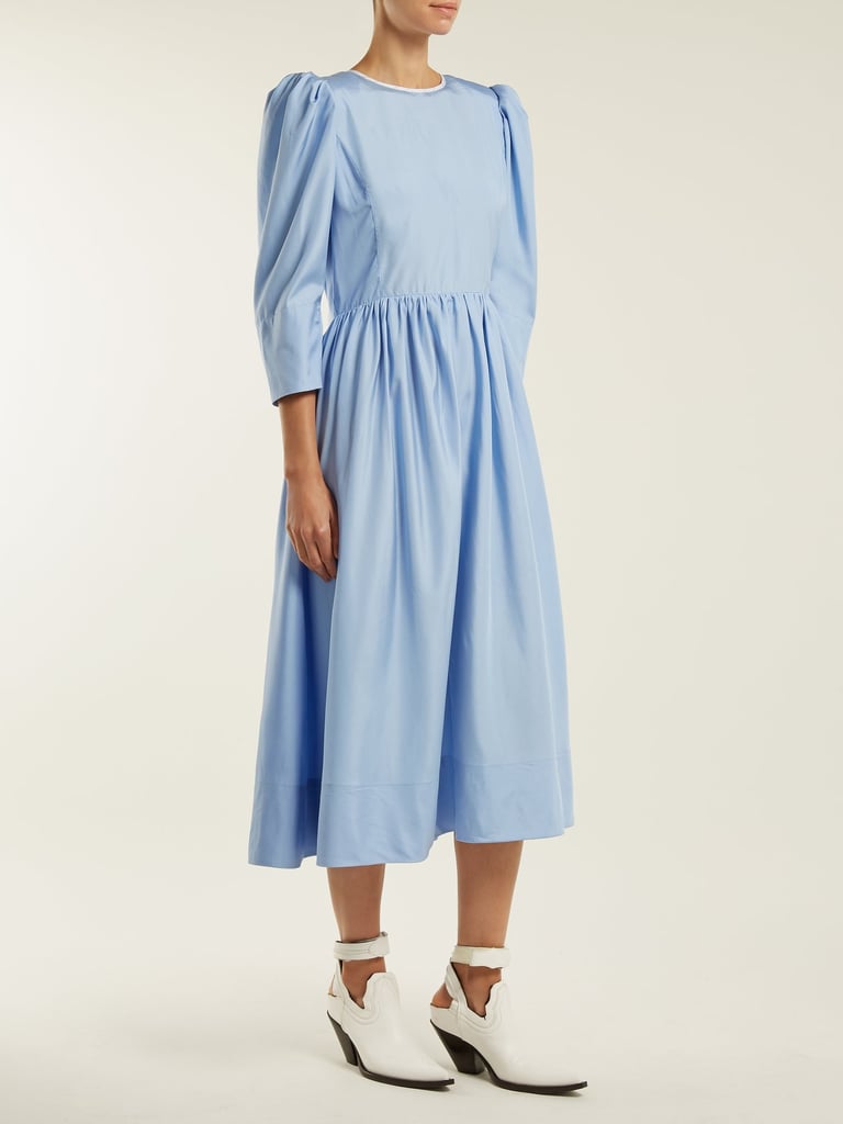 Anna October Tie-Back Cut-Out Silk Dress