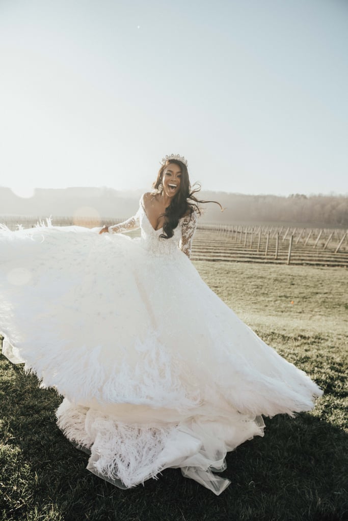 Mariel and Paul got married at the Childress Vineyards in Lexington, NC. Mariel is an NFL cheerleader turned model who made her television debut in the show Racing Wives in 2019, while Paul is a jackman for NASCAR driver Austin Dillon. See the wedding here!