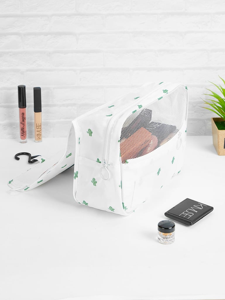 Cactus Print Cosmetic Storage Bag