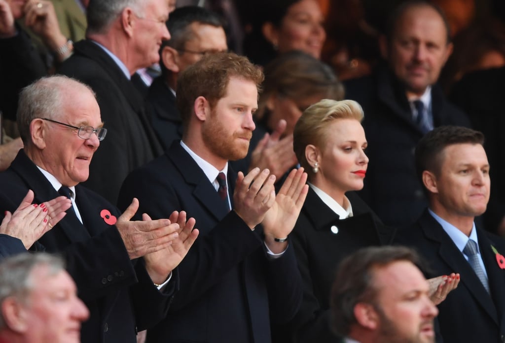 Prince Harry at a Rugby Match in London November 2016