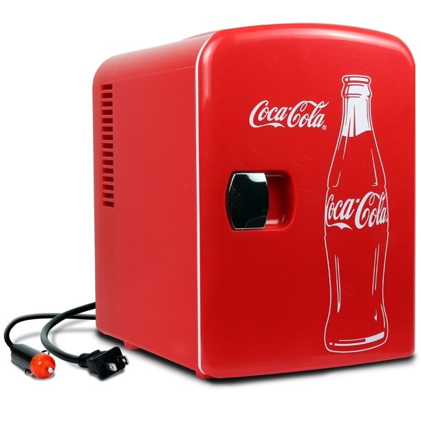 A Mini Fridge: Classic Coca-Cola 4 Liter