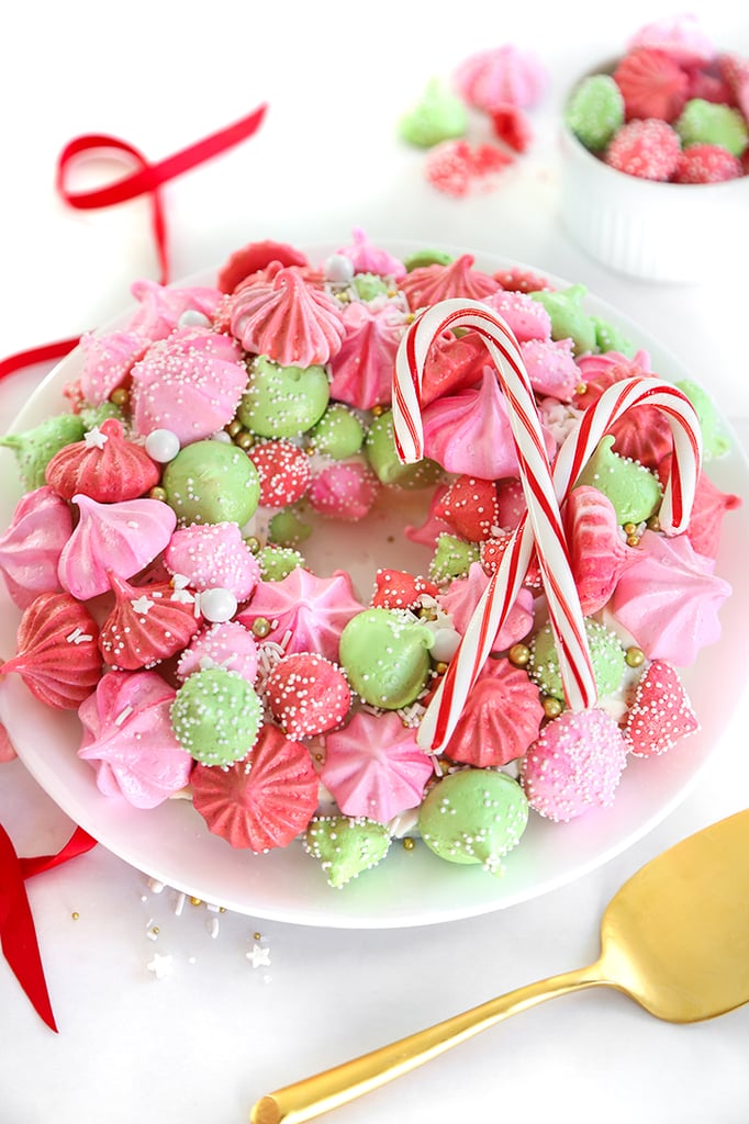 Meringue Christmas Wreath Cake
