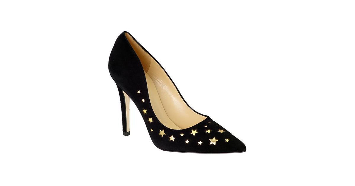 Kate Spade New York Lela gold and black star pumps ($230, originally ...