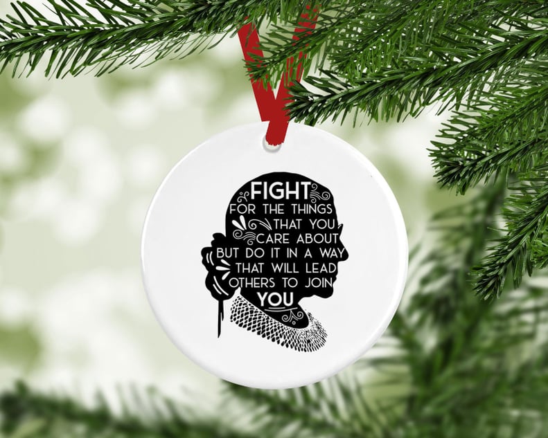 The Hanjie RBG Memorial Quote Ornament