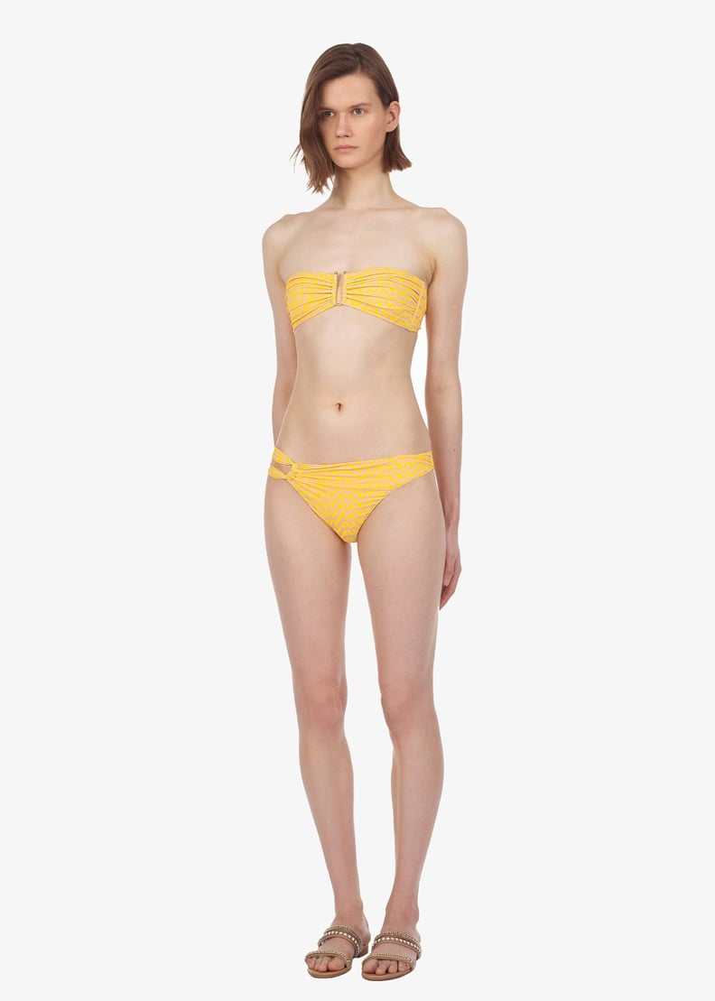 Self-Portrait Yellow Logo Bikini