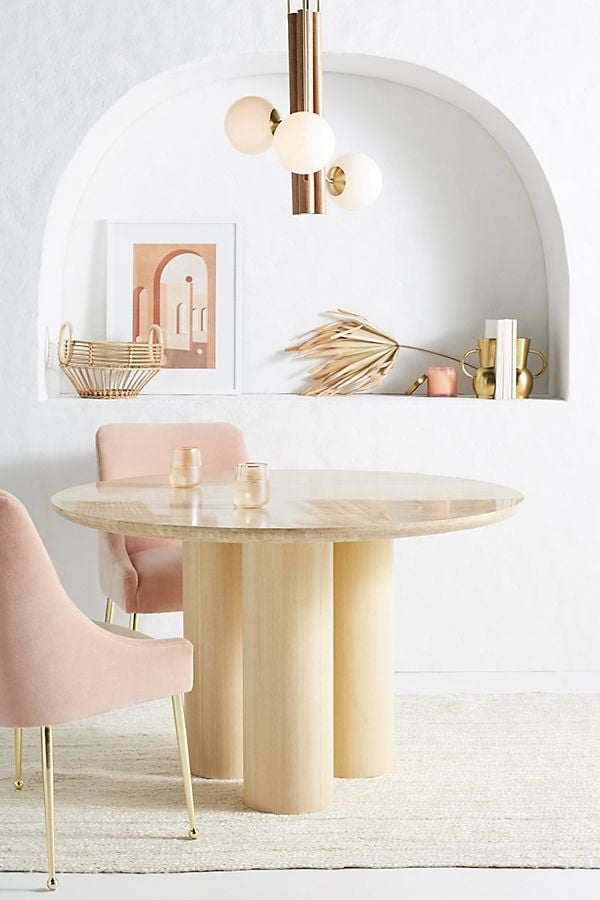 Anthropologie Anya Travertine Dining Table