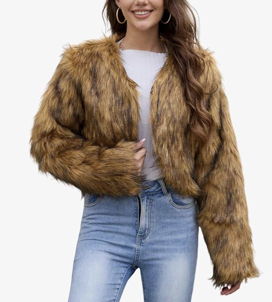 Cropped Faux Fur Coat