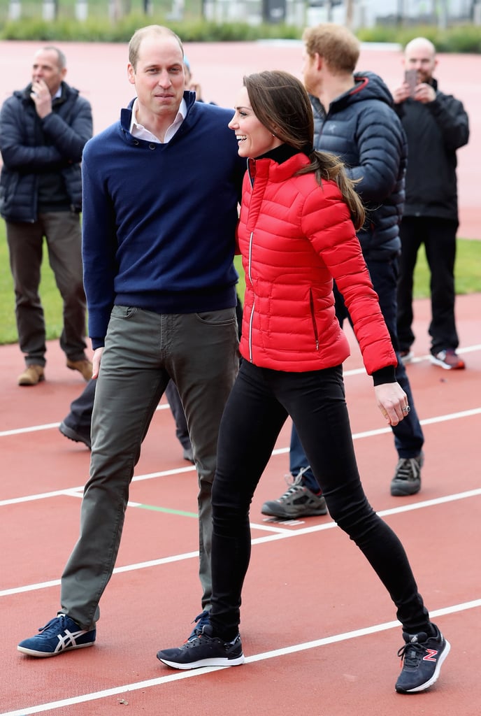 Kate Middleton Red Coat at Heads Together Training 2017