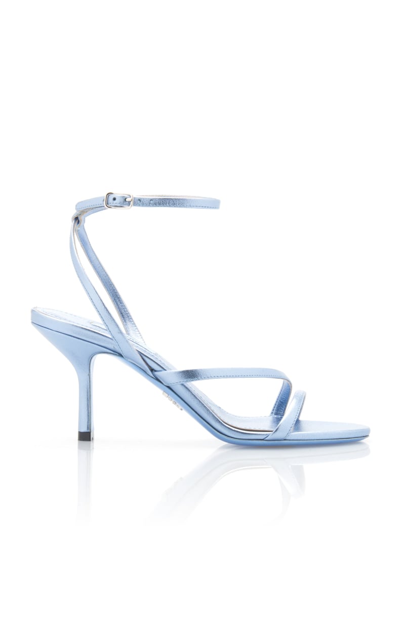 Prada Metallic Leather Sandals