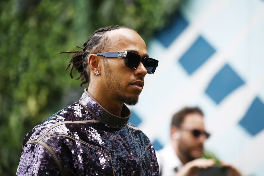 Lewis Hamilton Stuns in Sequinned Outfit at Miami Grand Prix