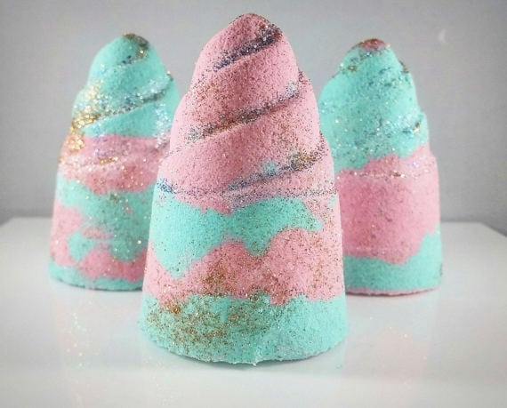 Glittery Unicorn Horn Bath Bomb