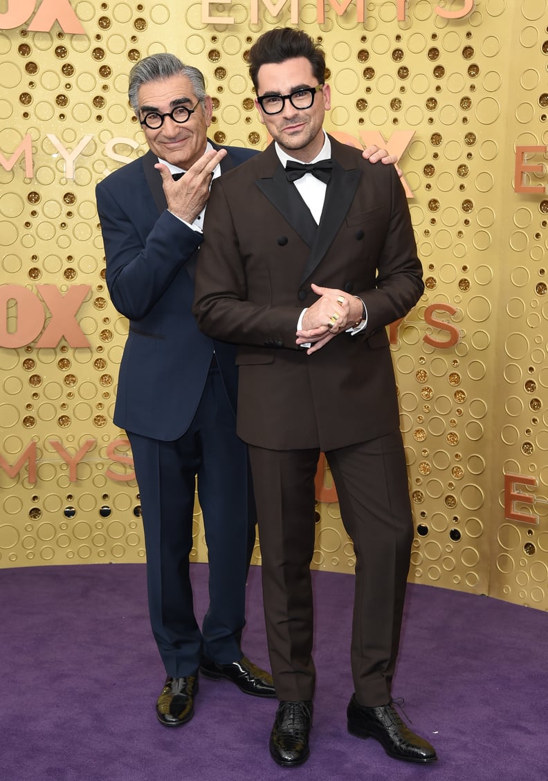 Eugene and Dan's Matching Father-Son Tuxes at the 2019 Emmys